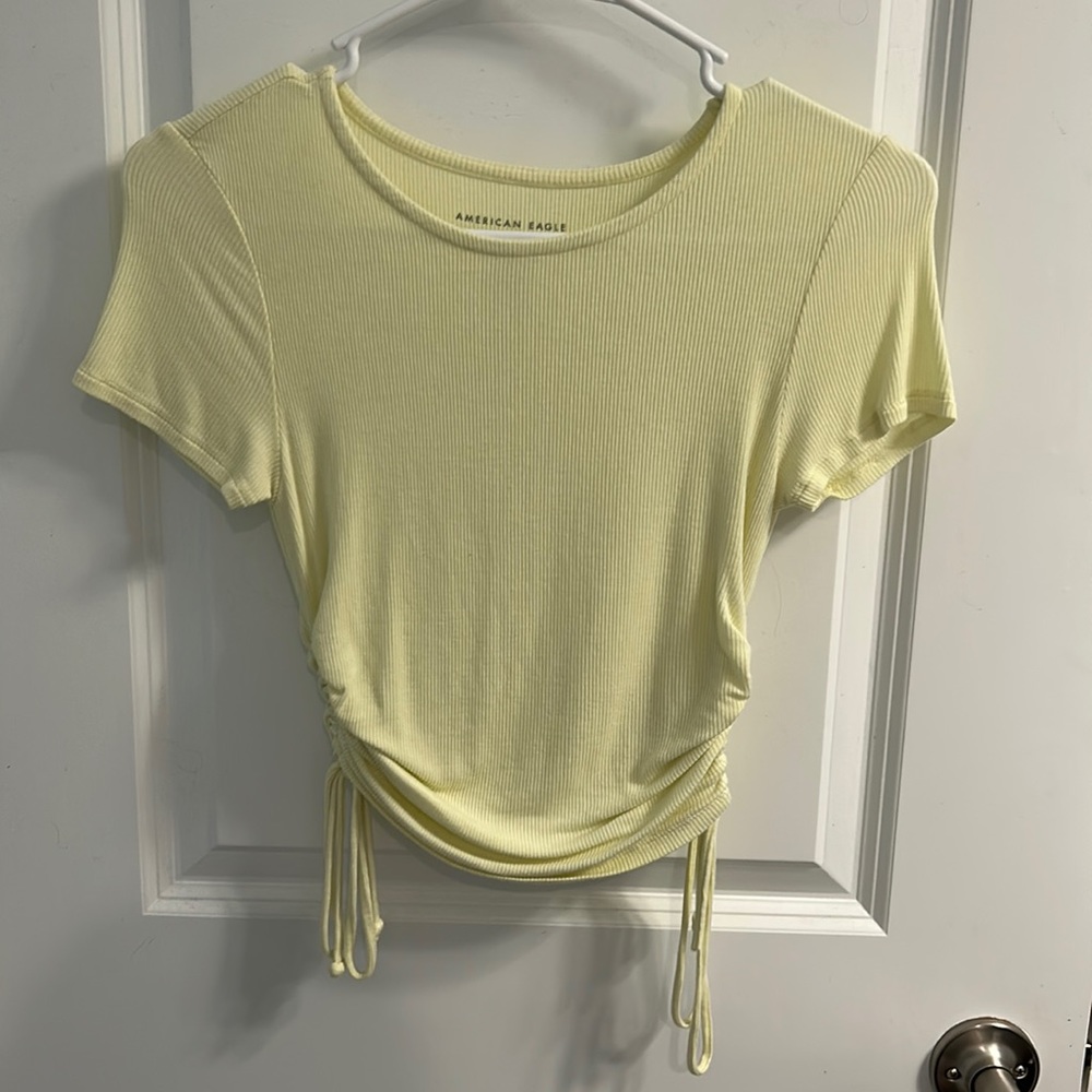 American eagle tie crop top